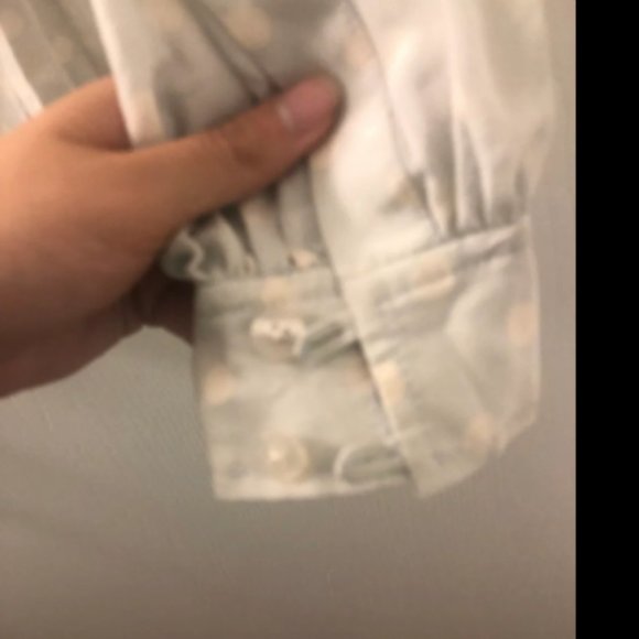 Tory Burch Button Down Pola Dot Silk Shirt Sz 0 - Picture 4 of 9